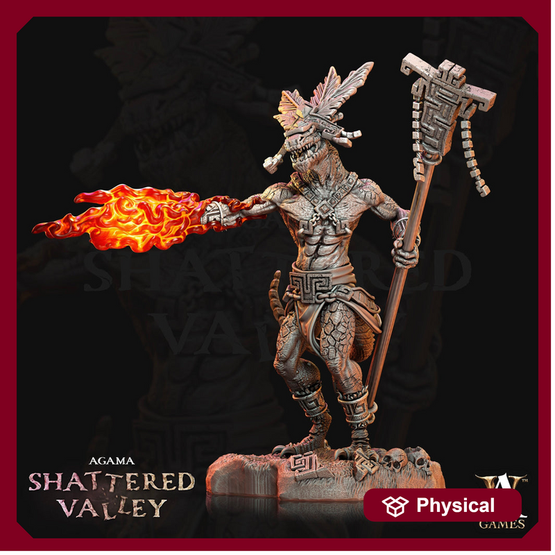Lizardman Druid, Wizard, Sorcerer, Cleric | 28mm, 32mm, 54mm, 75mm, 100m, Scales | Dungeons and Dragons | Pathfinder | Archvillain Games - Only-Games