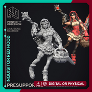 Red hood - Iron Inquisitor- 4 Models - PRESUPPORTED - 32mm Scale - Only-Games