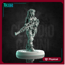 (0195) Female post apocalyptic sniper hunter with a rifle
