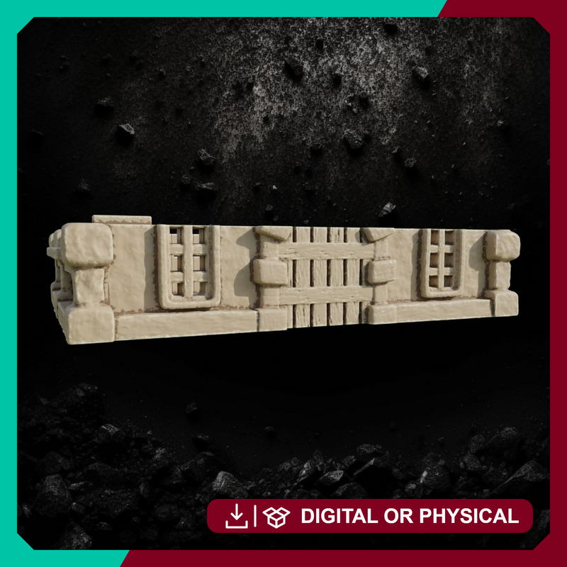 Quantum Barrier Wall - Sci-Fi Defense Terrain STL for Wargaming