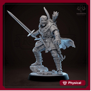 Human Male Ranger, Fighter, Rogue PC / NPC  | 28mm, 32mm,54mm,75mm,100mm Resin Miniature |Dungeons and Dragons |Mammoth Factory - Only-Games