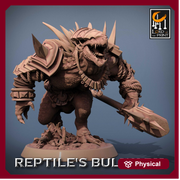 Lizardfolk Lizardman Warrior | 28mm, 32mm,54mm, 75mm, 100mm | Dungeons and Dragons | Unpainted Figure | Rescale Miniatures - Only-Games