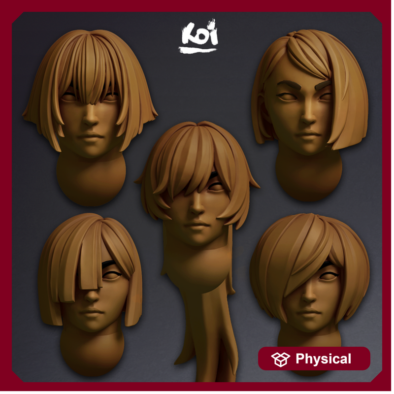 Tsukoyomi's Priestess - Miniature heads