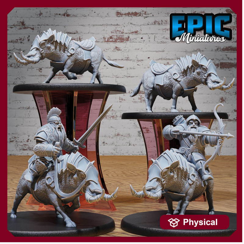 Dwarf Army Warthog Mount Rider Set - Only-Games