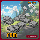 Crystal Collapse FDM/PLA Terrain Elevation Bundle (5 pieces)