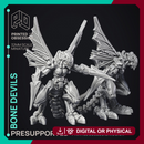 Bone Walkers - 2 Medium devils - PRESUPPORTED - Hell Hath No Fury - 32 mm scale