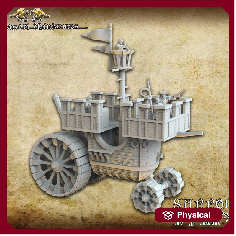 Steam fueled Landship with crew