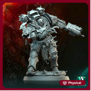 Sci-Fi Miniature Chaos Space Knight, Hellscape Praetorian | 28mm,32mm, 54mm, 75mm,100mm Scales | Resin Mini | Archvillain Games - Only-Games