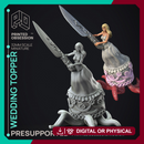 Wedding Cake Topper - Cake Monster -  PRESUPPORTED - Illustrated and Stats - 32mm scale