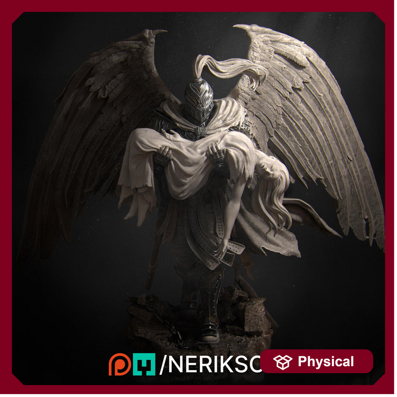 Winged Paladin, Angel, Celestial also version No Helmet PC / NPC Unpainted D&D 5e | 28mm,32mm,54mm,75mm,100mm Scales | Pathfinder| NERIKSON - Only-Games