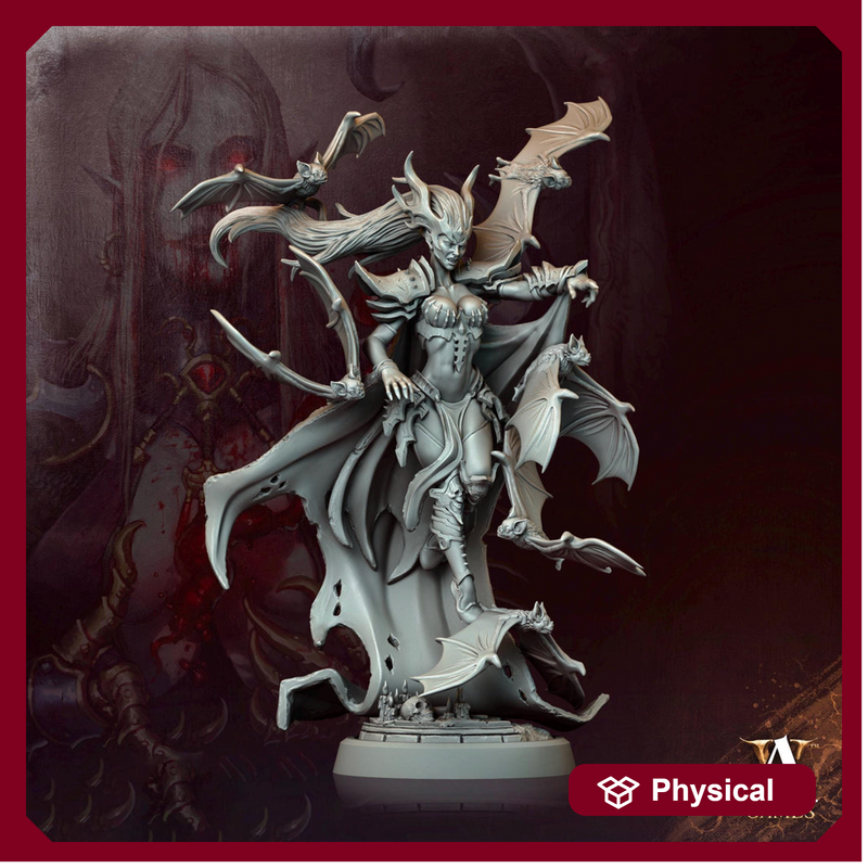 Vampire Bride Miniature | Strahd Consort Pinup, DnD Pathfinder (Unpainted) - Only-Games