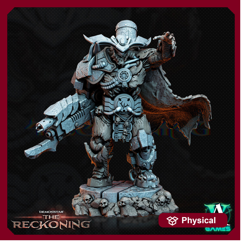Armari Headhunters - Chaos Lord | Sci-Fi Miniature SpellJammer| 28mm,32mm Scales | 54mm, 75mm TALL | Resin Mini Unpainted |Archvillain Games - Only-Games
