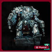 Sci-Fi Heavy Terminator Battle Mech Knight Miniature | 32mm, 40mm, 50mm, 65mm 80mm BASE SIZES | Resin Unpainted | Sci-fi Archvillain Games - Only-Games