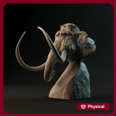 Mammoth bust prehistoric elephant head