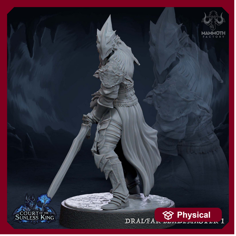 Dark Elf Fighter Ranger PC / NPC Unpainted | 28mm,32mm,54mm,75mm,100mm Scale | Resin Dungeons and Dragons D&D 5e  | Pathfinder | - Only-Games