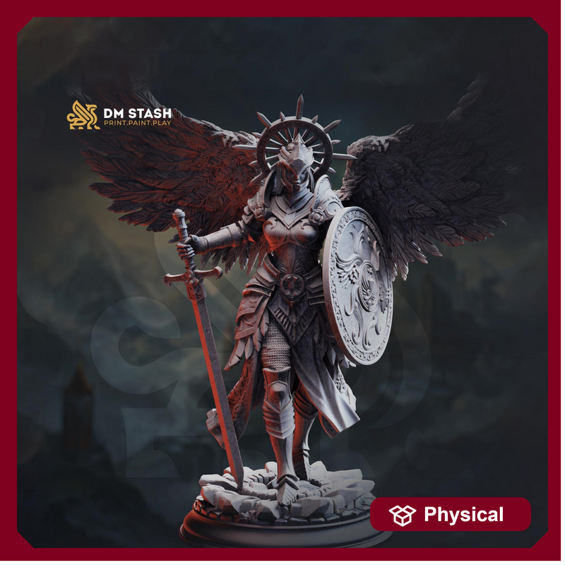 Angelic Paladin Miniature | Winged Divine Judge | Collector Display Figure - Only-Games