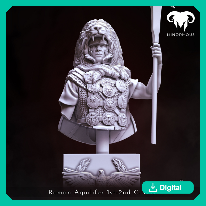 Bust - Roman Aquilifer 1st-2nd C. A.D. Looking at the Battlefield!