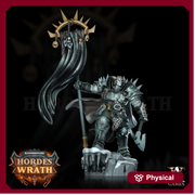 Human Oathbreaker Paladin Chaos Knight Sword & Banner Unpainted Miniature | 28mm, 32mm, 54mm,75mm Scales | Dungeons and Dragons | Pathfinder - Only-Games