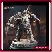 Dwarf Fighter General Dual PickAxes | Unpainted Miniature 28mm, 32mm,54mm,75mm, 100mm Scales | Dungeons & Dragons 5e Pathfinder | DM Stash - Only-Games
