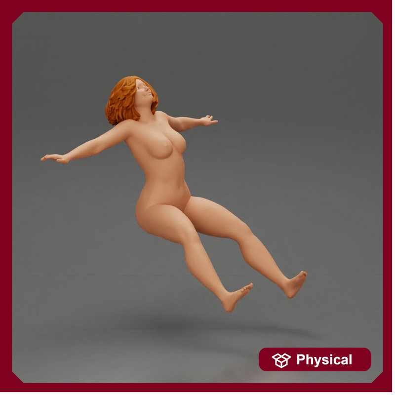 Naked Boldly Riding Through the Air with a Powerful Motorbike Stance