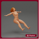 Naked Boldly Riding Through the Air with a Powerful Motorbike Stance
