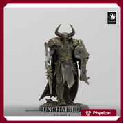 Oathbreaker Paladin, Fighter,Soldier Spear and Shield, DnD Unpainted Miniature| 28mm, 32mm,54mm,75mm,100mm Scales | Dungeons & Dragons - Only-Games