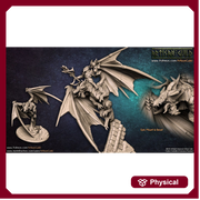 Dragonborn Wizard Sorcerer, Battle Mage mounted on Dragon | 28mm, 32mm, 54mm, 75mm Scale Resin| Dungeons and Dragons 5E | Pathfinder | - Only-Games