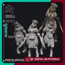 Nurses - 3 models - Slient hill -  PRESUPPORTED - Illustrated and Stats - 32mm scale
