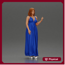 fashionable girl standing and posing in a robe and heels