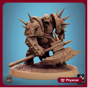 Orc Fighter Barbarian Battle Axe, Half-Orc | Scales: 28mm,32mm ,,54mm,75mm,100mm  Megaboss | Dungeons & Dragons 5e |Pathfinder - Only-Games
