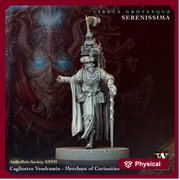 Merchant of Curiosities, Adventurer NPC | 28mm,32mm, 54mm,75mm,100mm Scales | Figure Mini- Minis -D&D 5e Pathfinder Figurine | Flesh of Gods - Only-Games