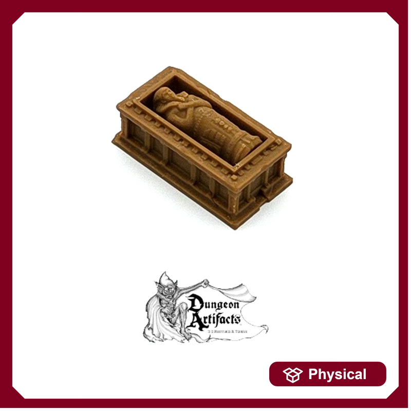 Egyptian Sarcophagus - 28mm 32mm Empire of Scorching Sands Wargaming Terrain D&D, DnD
