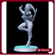 Sexy Pinup Female Monk Classic Video Game |28mm,32mm,54mm,75mm,100mm Scales Unpainted resin Figure D&D Tabletop Miniature Gaming |RN Estudio - Only-Games