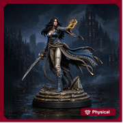 Female Warlock Unpainted Miniature, Malyra Pactblade Warlock, PaintedOrNot Original Resin Mini for DnD 5E - Only-Games