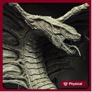 Ancient Serpentine Dragon Miniature | Huge Gargantuan DnD Pathfinder Boss Monster Resin Statue - Only-Games