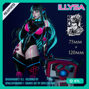 ILLYSA - Cyberpunk PinUp - 75mm and 120mm - STL only - Only-Games
