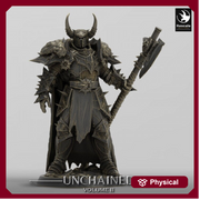 Oathbreaker Paladin, Fighter Battlemaster Battle Axe PC / NPC, DnD 5e Unpainted Mini| 28mm, 32mm,54mm,75mm,100mm Scales | Dungeons & Dragons - Only-Games