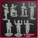 10 & 15mm British Infantry in Berets with Pistols (7 poses)