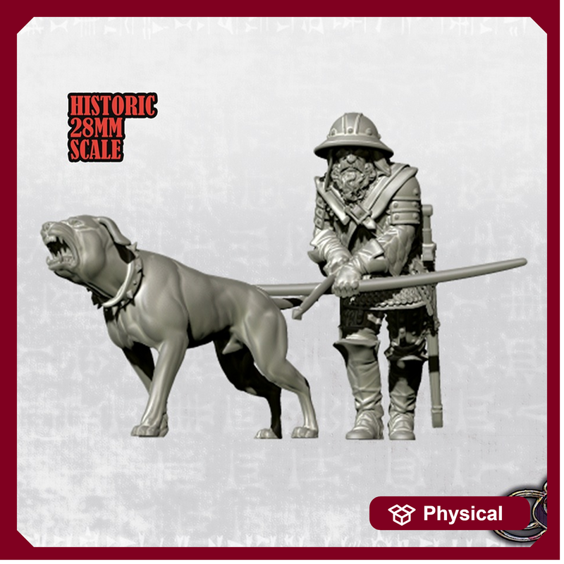 "English Yeoman with warhound" - 28mm (Historic Scale)