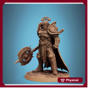 Paladin, Fighter, Polearm Master Spear, DnD 5e Unpainted Miniature| 28mm, 32mm,54mm,75mm,100mm Scales | Dungeons & Dragons | Pathfinder - Only-Games