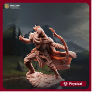 Elf Ranger Archer Miniature | Bow Sharpshooter PC NPC | DnD UNPAINTED Resin - Only-Games