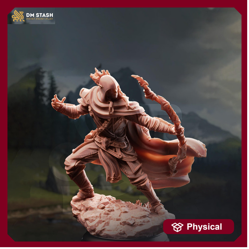 Elf Ranger Archer Miniature | Bow Sharpshooter PC NPC | DnD UNPAINTED Resin - Only-Games