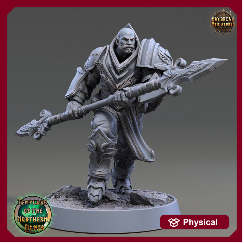 Oath of Devotion Paladin, Fighter | 28mm, 32mm, 54mm, 75mm Scales | 100mm Tall | Dungeons and Dragons | Pathfinder | Daybreak Miniatures - Only-Games