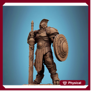 Leonin LionFolk Fighter in Armor | 28mm, 32mm, 54mm, 75mm Scales,100mm Tall | Dungeons and Dragons D&D 5e | Pathfinder| Daybreak Miniatures - Only-Games