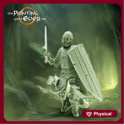 Undead Ghost Fighter with Sword and Shield | Miniature | 28mm, 32mm, 75mm, 100mm Scales | Pathfinder Figure | D&D 5e | Figurine unpainted | - Only-Games
