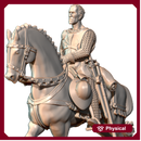 "Antonius Block on horse along the Coast - The 7th Seal" - 28mm