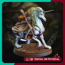 Naesala, Elf Wizard mounted on Unicorn