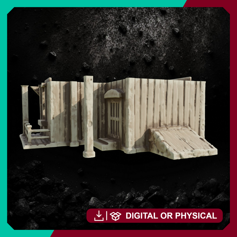 Wooden Kit House with Cave Access - Fantasy Building STL, DnD Terrain