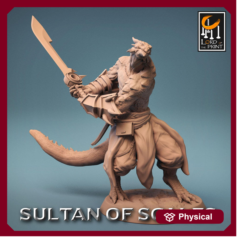 Dragonborn Fighter Ranger Barbarian | 28mm,32mm,54mm,75mm,100mm Scale Resin Mini | Dungeons and Dragons D&D 5e Pathfinder |Lord of the Print - Only-Games