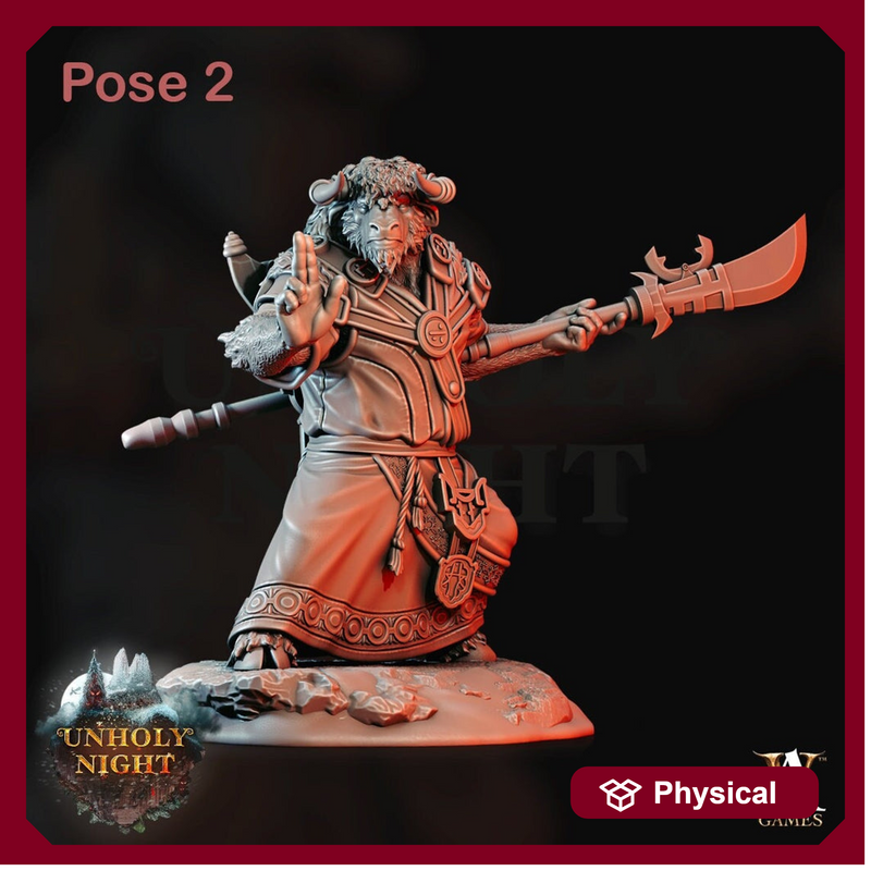 YakFolk (4 Variations)  | Available in 28mm,32mm,75mm Scales Miniature | Dungeons and Dragons | Pathfinder | Goat-Man | Archvillain Games - Only-Games